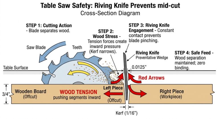 What Is A Riving Knife On A Table Saw
