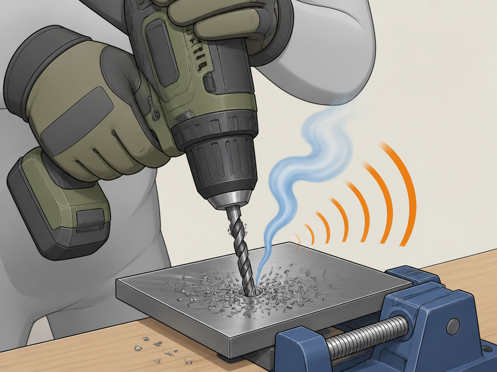 Diagnosing drilling problems in steel like squeaking, smoke, and broken bits.