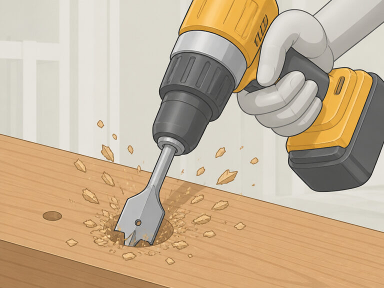 What Is a Spade Drill Bit Used For? Nail-Embedded Wood Test