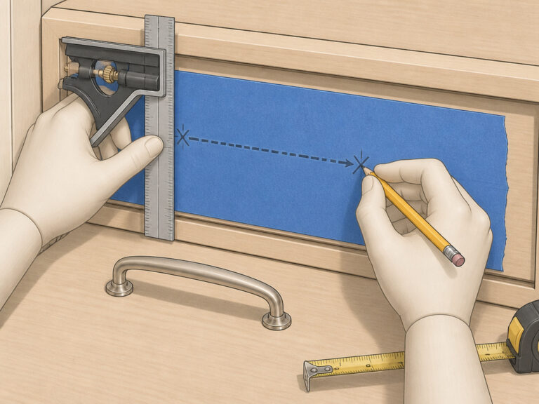 The Right Way to Drill Holes for Cabinet Pulls & Hardware