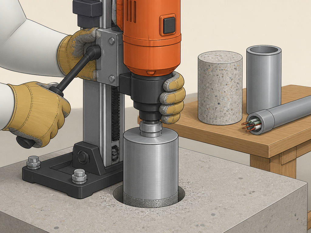 Core drill use cases for clean holes, concrete samples, and precision placement