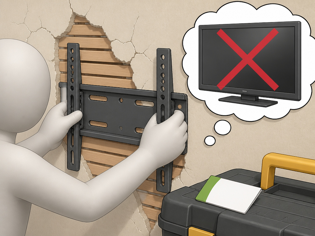 Professional TV mounting for plaster walls and heavy televisions.